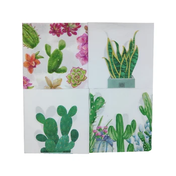 33cm 20buc/mulțime de Plante Tema Cactus Mexican Stil Șervețele de Hârtie pentru Decupaj Servilletas Recolte de Masă Șervețele de Partid Decor Acasă