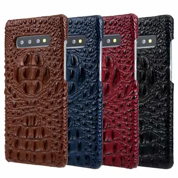 3D de Lux crocodil Pur Naturale din piele Caz de telefon Pentru Samsung Note20 ultra9 10 Plus S20 S9 S10 S10E Plus S21 ultra Plus