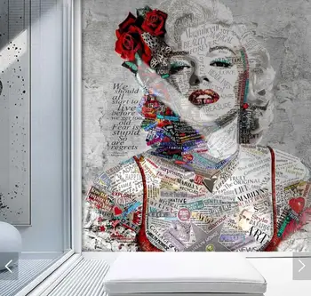 3D Tapet Mural Marilyn Meng figura pentru Camera de zi Dormitor Home Decor de Perete Personalizate Orice Dimensiune Pictură în Ulei Perete Rola de Hartie