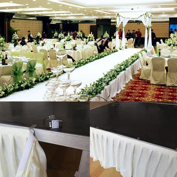 3m lungime colorate de matase de gheață de masă fusta de mătase masă masă de nuntă fusta/ hotel casa banchet petrecere decor de masă