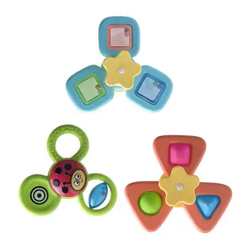 3pcs Montessori Copilul Spin Top Jucarii de Baie Baby Rotativ Jucărie de Decompresie Atractiv ventuza Baie Spinner Jucărie