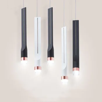 4 Culori 5W LED Lumina Pandantiv Nordic Tub Lung lampă Agățat Lămpi Insula de Bucatarie Sala de Mese Cablu Pandantiv Lumina Lampa de Bucatarie