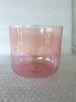 4 octave Magie de culoare roz perete drept fund plat de cristal cântând bowl 6