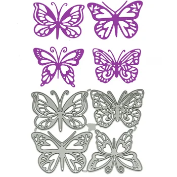 4buc Fluture Set de Insecte Metal de Tăiere Mor Scrapbooking Artizanat Hârtie Craft Supplies Cutter Mucegai Pentru Clipart Album Decorare