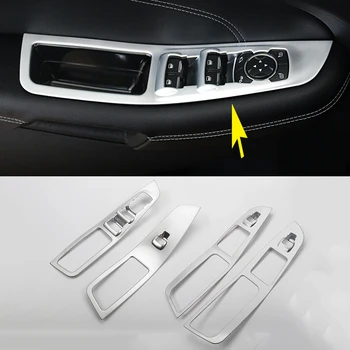 4BUC Pentru Ford Edge 2015-2017 ABS Argint Chorme Usi de Interior Cotiera Capacul Panoului de Tapiterie Auto Accesorii Coafura