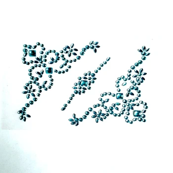 500 de coli 2-5mm înflori cristal autocolant albastru scrapbooking accesorii meserii, decorare nunta consumabile invitații hârtie diy