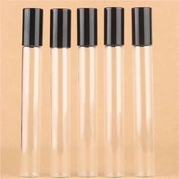 500pcs/lot 10ml Clar Pahar Ulei Esențial cu Role Sticle de Sticlă cu Bile cu Role Aromoterapie Parfumuri Balsamuri de Buze Rola Pe Sticla