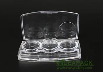 50pcs 3g fard de ochi cutii / transparent /ps 3 grila de plastic fundația cutii goale de ruj / container