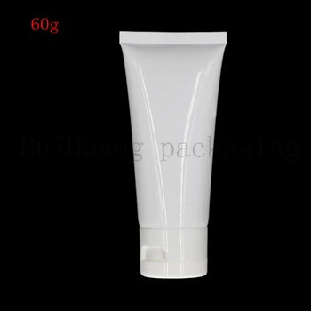 50pcs 60g Gol Alb Tub Moale Crema Cosmetice Containere Sampon lotiune de Curatare Faciala Tub de crema de Fata Reîncărcabile Sticle flip capac