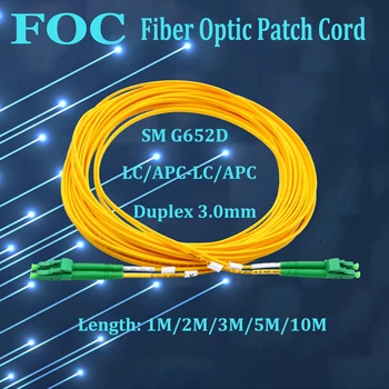 50Pcs Cablu de Fibră Optică LC/APC-LC/APC SM Singlemode 9/125 Duplex OS2 Optica Patch Cord, 1M/2M/3M/5M