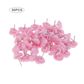 50Pcs din Plastic Roz Piuneză Multi-funcția de Dragoste în Formă de Inimă de Birou Papetărie Foto de Perete Hârtie de Desen Fixxed Piuneză