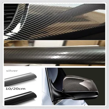 5D Lucioasă Fibră de Carbon Film de Vinil Styling Auto Folie de Accesorii PENTRU Volvo Univers C30 S80L C70 S40 V50