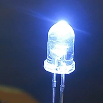 5MM LED Diode Emițătoare de Lumină Albă Strălucire de Lumină Albastră Subliniat Tub Luminos