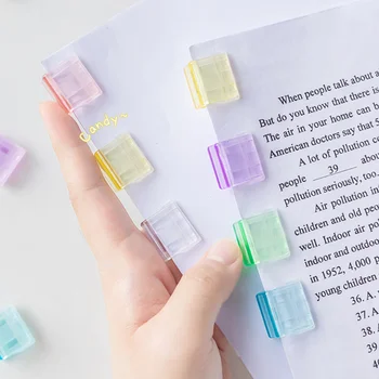 5pcs Bomboane colorate împinge folder portabil hârtie transparentă fișier folde agrafe de birou papetărie, accesorii de birou