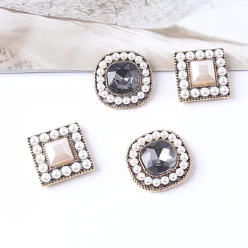 5PCS diy aliaj de bijuterii accesorii-diamant pearl pătrat rotund aliaj accesorii frizură accesorii de îmbrăcăminte