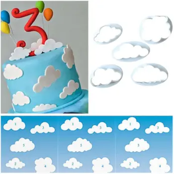 5PCS/Set Cloud Forma de Cookie-Cutter Personalizate Imprimate 3D Cookie Cutter Biscuit Mucegai pentru Tort Decorare Deserturi produse de Panificatie