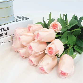 5Pcs Trandafiri Artificiale Flori Reale Atingere de Floare de Hidratare a Crescut Pentru Home Decor Floral Buchet de Mireasa, Aranjament floral