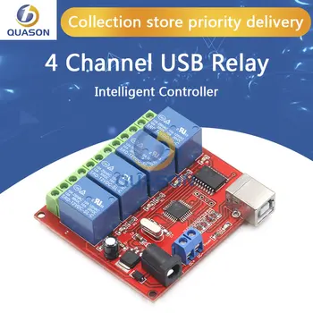 5V 12V 24V 4 Canale USB de Comandă a Releului de Comutare Programabile de Calculator de Control Pentru Smart Home PC Controller Inteligent
