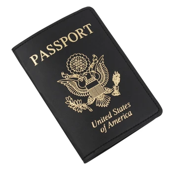 63HC Portabil statele UNITE ale americii de Călătorie Pașaportul Titularului PU Piele Carte de IDENTITATE Caz Acoperire Subțire Protector Organizator pentru Femei Barbati