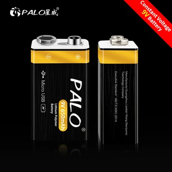 650mAh Voltaj Constant 9v Baterie Li-ion Baterie Reîncărcabilă USB Micro Baterii 6F22 9V baterie Litiu pentru Multimetru Microfon de Jucărie