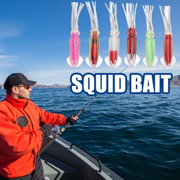 6PCS de Pescuit Nada Pescuit Accesorii Instrumente Bionic Calmar Moale Momeala Trolling Pentru Bas, Păstrăv, Somon, Halibut Marlin Mărfuri de Pescuit