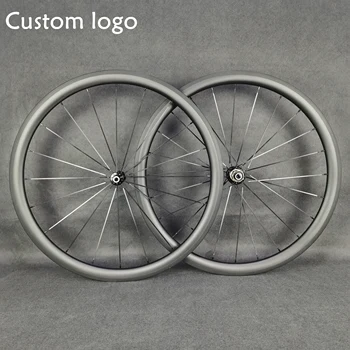 700C 38mm Adâncime Drum de Carbon Roți 23/25mm Latime Bicicleta Clincher/Tubeless/Tubulare Roți din Carbon Cu UD Finisaj Mat Logo-ul Personalizat