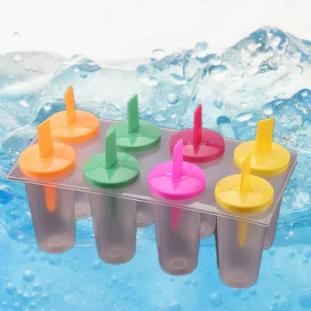 8 Celule Congelate Cub de Gheata din Plastic inghetata Mucegai Set Inghetata DIY Filtru de mucegai Gheață Lolly Tava Pan Instrumente de Bucatarie