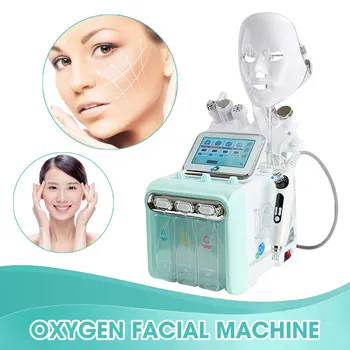 8 În 1 De Oxigen Hidrogen Mici Bule De Frumusete Hydrafacial Aparat Lifting Facial Dermabraziune Dispozitiv Skin Scrubber Spa Facial De Îngrijire