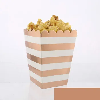 8pcs/lot a Crescut de Aur Petrecere Hârtie Cutie de Popcorn Cutie de Cadou Copil de Dus pentru Copii Petrecere de Aniversare de Nunta de Decorare Consumabile