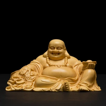 9/12cm Mila lui Buddha de Perete din Lemn Sculptură Budist Dumnezeu Colecție de Sculptură Decor Acasă Ambarcațiuni de Lemn Ornamente Statui Pentru Decor
