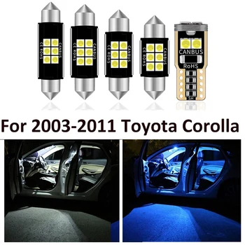 9pcs Auto Interior Alb Becuri cu LED-uri Pachet Kit Pentru 2003-2006 2007 2008 2009 2010 2011 Toyota Corolla Harta Cupola Lămpii din Portbagaj