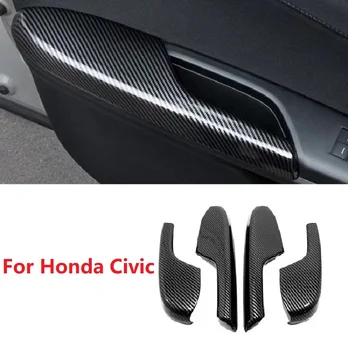 ABS, fibra de carbon Stil ușa Cotiera de Protecție. nu te mișca Mâna Decor Modificare se Potrivesc Pentru Honda Civic al 10-lea 2016 2017 2018 -2021