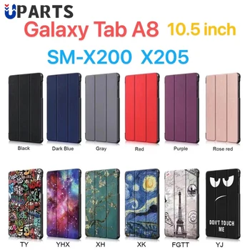 Acoperire Pentru Samsung Galaxy Tab A8 2021 10.5 Inch SM X200 X205 Tri-fold Tablet Stand Inteligent Dormi Trezește-Flip Protector