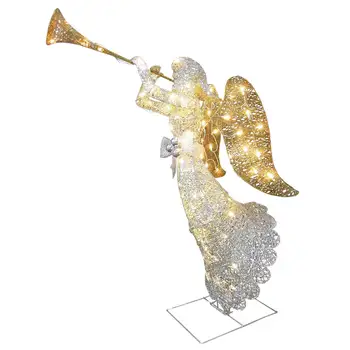 Acrilice Aprinde Angel Statuie Figura Decorative de Colectie de Sculpturi de Gradina Desktop Camera de zi Cadouri de Crăciun Ornamente