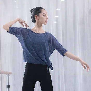 Adult Balet latină Belly Dance Top Transparent Bluza Tricou Costum pentru Femei Bellydance Dans Haine Dansatoare Poarte Haine