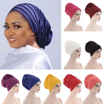 African Auto Gele Headtie Nigerian Nunta Gele Turbanul Musulman Capac Arabe, India Pălărie Cap De Femeie Împachetări Turbante Mujer Mai Noi 2022
