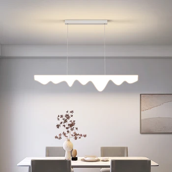 Alb Lustre Moderne Pandantiv cu LED-uri de Lumină pentru masa Living Birou Magazin Magazine folosesc Agățat Val Pandantiv cu LED-uri Lampa cu Dim