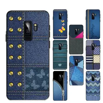 Albastru Tesatura Pantaloni Art Caz de Telefon pentru Samsung S20 lite S21 S10 S9 plus pentru Redmi Note8 9pro pentru Huawei Y6 acoperi