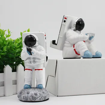 [Ambarcațiuni] Spațiu Creativ Om Astronaut Sculptura Avion Rachetă Cosmonaut suport de Telefon figura model ornament Statuie Decoratiuni Acasă