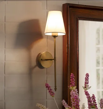 American din fier forjat lampă de perete camera de zi dormitor lampă de noptieră culoar față de oglindă lampă lampă de perete simplu