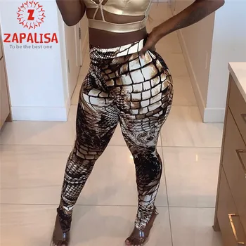 Anglia Stil Print Digital Creion Pantaloni pentru Femei Design Mozaic Side Split Decor Mare Elastic Talie Solduri Slim Pantaloni Lungi
