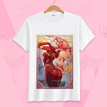Anime DRAGĂ în FRANXX Cosplay Costum ZERO DOI Tricou Casual Unisex Mâneci Scurte T Shirt Stil de Vara Cupluri Dress