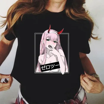 Anime-ul japonez Dragă În Franxx Tricou Zero DOI Kawaii Topuri Grafic Teuri Harajuku Unisex tricouri y2k Estetice tricouri