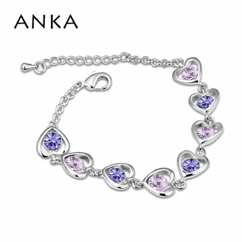 ANKA Brățări Brățări Full Inima de Cristal Brățară de Bijuterii Celebru Pentru Femei Cristale din Austria #102924