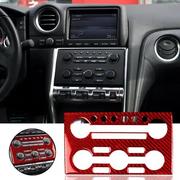 Anti-zero Fibra de Carbon Auto Interior Aer Conditionat CD Panel Ornamental pentru GTR R35 2008-2016 Plecat cu Mașina