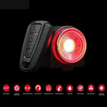 Antusi A8 Ciclism Avertizare Felinar Opțional de Frânare Lumina de Alarmă Anti-furt Apel la Distanță fără Fir de Control cu LED-uri Lanterna Sire MTB