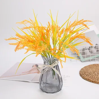 Artificiale Floarea Real Grâu De Plastic, Flori Naturale Uscate, Flori False Pentru Petrecerea De Nunta Simulare De Grâu Buchet De Decor Acasă