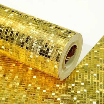 Aur, argint foita de aur zăbrele mozaic tapet de fundal de perete tavan coloana KTV contra reflectorizante tapet tridimensional