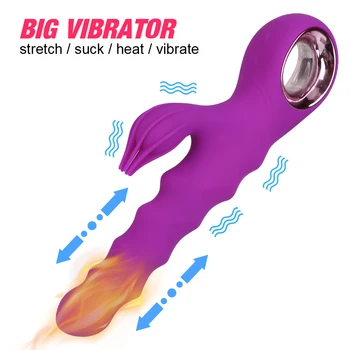 Automat se Întinde de Încălzire Mare Suge Vibratorul 7 Moduri de 3 Viteze de Jucarii Sexuale pentru Femei pentru Orgasm Fraier Vagin Stimulator