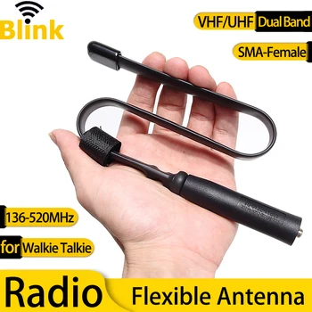 Baofeng Walkie Talkie Original Radio Antena de Exterior Dual Band VHF/UHF Amplificator de Semnal Flexibil, Pliabil Antena Amplificator